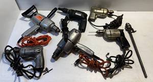 lot 217 image: Group Of Misc. Vintage Electric Drills