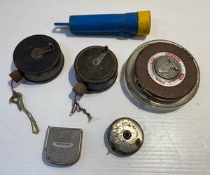 lot 218 image: Vintage Tape Measures & Chalk Lines
