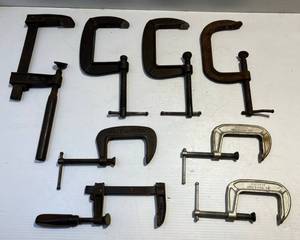 lot 234 image: Misc. Vintage C Clamps