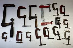 lot 235 image: Misc. Vintage C Clamps