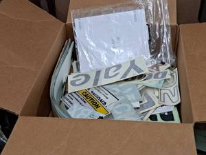 Lot of (1 Box) Decals - Yale, Piggyback, Various Letter & Number Combinations