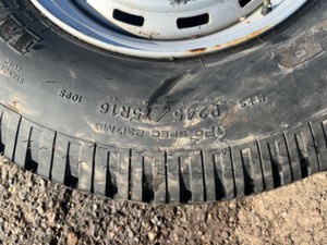 lot 6 image: Unused single spare LT 24575R16 tire on 6 lug rim