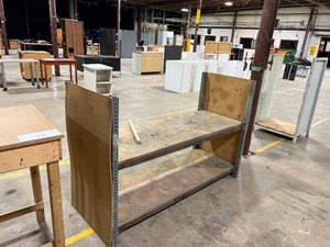 lot 12 image: MISC RACKS AND 1 HIGH TABLE