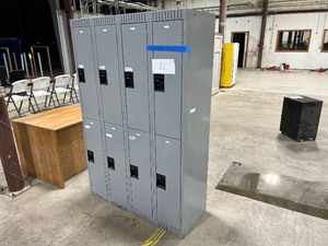 lot 31 image: SET OF 8 LOCKERS 48X18X72