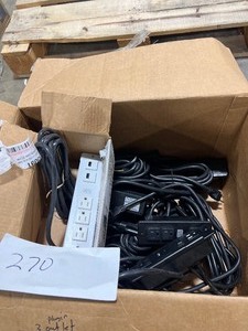lot 270 image: LOT OF 10 ELECTRICALL POWER STRIPS FOR CABINETS