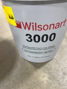 lot 234 image: 5 GALLON WILSONART 3000 VINYL ACETATE ADHESIVE