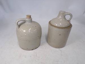 lot 21 image: Lot of 2 Fantastic Unique Shoulder Jugs