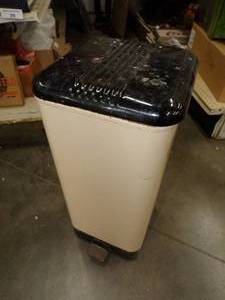 lot 73 image: Very Cool Mid Century Modern Metal Trash Can