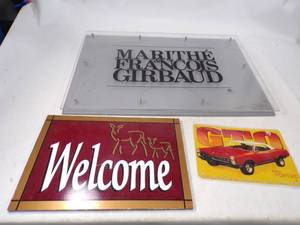 lot 74 image: 3 Signs Welcome, GTO, and Marithe Francois Girbaud Advertising