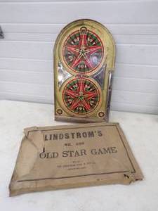 lot 22 image: Lindstroms Gold Star Table Pinball Game with Box