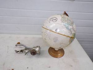 lot 98 image: Vintage Globe and Meat Grinder