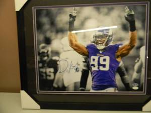 lot 46 image: Amazing SIGNED DANIELLE HUNTER VIKINGS PHOTO Comes with COA ----Approximately  26 x 22--- SEE PICTURES