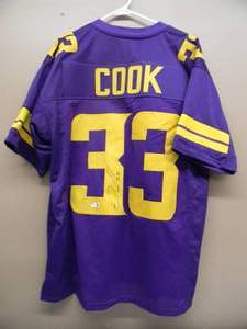 MN VIKINGS SIGNED DALVIN COOK COLOR RUSH JERSEY  CONTAINS COA---SIZE XL --- SEE PHOTOS