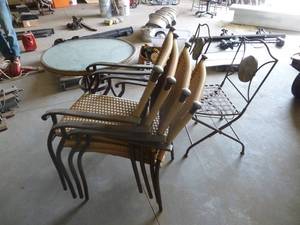 Patio Table & Wicker Chairs