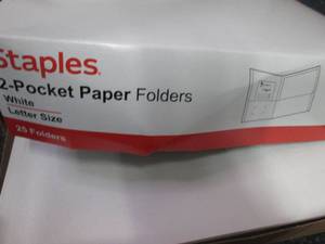 lot 396 image: 5- 25 ct Boxes 2 Pocket Paper Folde...