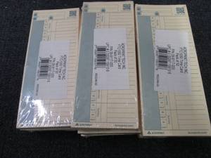 lot 399 image: 11- 50pks Time Cards...