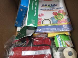 lot 420 image: Box of Assorted Office Supplies...