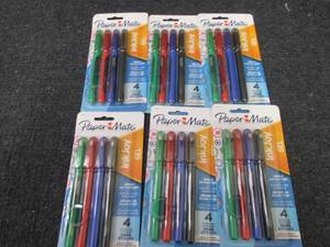 lot 424 image: 6- 4pks PaperMate InkJoy Gel Medium...