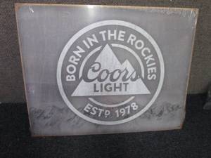 lot 470 image: Metal Coors Light Sign 16x12.5 inch...