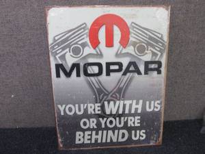 lot 471 image: Metal Mopar Sign 16x12.5 inches...