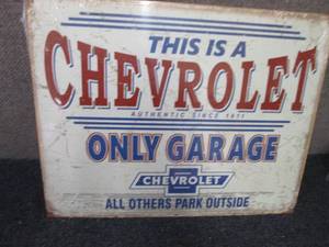 lot 475 image: Metal Chevrolet Sign 16x12.5 inches...