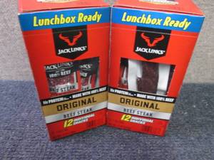 lot 188 image: 2-12 oz Boxes Jack Links Beef Steak...