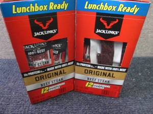 lot 190 image: 2-12 oz Boxes Jack Links Beef Steak...