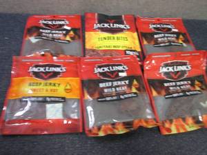 lot 227 image: 6 Assorted Jack Links Beef Jerky...