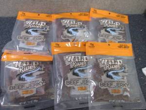 lot 241 image: 6- 3.5 oz Bags Wild River Mild Beef...