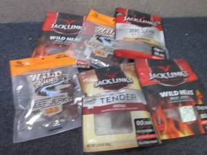 lot 245 image: 6 Bags Assorted Beef Jerky...