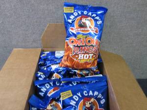 lot 261 image: Box of 12- 2 oz Bags Andy Capps Ho...