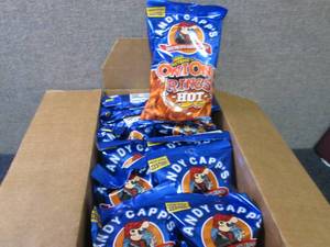 lot 263 image: Box of 12- 2 oz Bags Andy Capps Ho...
