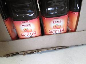 lot 274 image: 8- 64 oz Bottles Peach Sweet Leaf T...