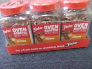 lot 296 image: 6- 17 oz Jars Fisher Oven Roasted P...