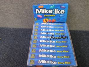lot 331 image: 12- 5 oz Boxes Mike & Ike Berry Bla...