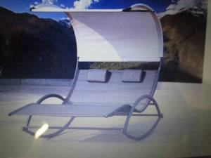 lot 51 image: Double Rocking Chaise Lounger with ...