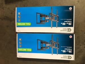 Lot of 2 Commercial Electric Full Motion TV Wall Mount for 26 in. - 90 in. TVs   Customer Returns See Pictures