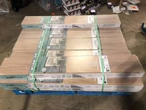 Pallet of TrafficMaster Tully River Oak 7 mm T x 7.56 in. W Water Resistant Laminate Flooring (26.6 sqftcase) (11 Boxes) Customer Returns See Pictures