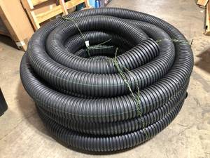 Advanced Drainage Systems 4 in. x 100 ft. Singlewall Solid Drain Pipe   Customer Returns See Picture