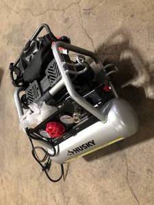 Husky 1 Gal. Portable Electric-Powered Silent Air Compressor  Customer Returns See Picture
