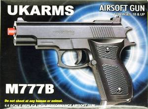 lot 33 image: M777B Spring Airsoft Hand Gun
