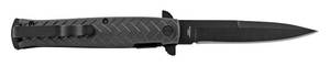 lot 49 image: 4.75 Embossed Dragon Folding Pocket Knife - Black
