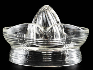 lot 65 image: Hazel Atlas Crisscross Clear Juicer 8in approx. Pattern Glass.