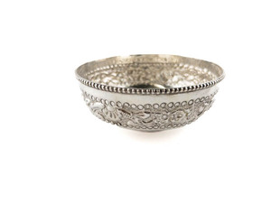 lot 73 image: BEAUTIFUL - Two India Repousse Silver Bowls 5 14in & 4in. Low Reserve