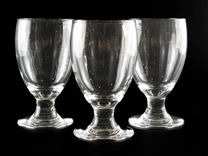 lot 85 image: Box of 22 Libbey  EMBASSY Tulip Shape Goblet Glasses, 10 12oz Pattern Glass.