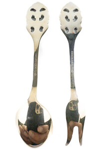 lot 92 image: Swedish Souvenir Spoon & Fork EPNS.
