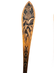 lot 94 image: Pair of Honolulu Souvenir Spoons (Diamond Head, Pineapple) genuine Copper.