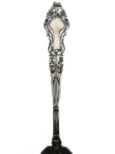 lot 97 image: ANTIQUE STERLING SILVER - Watson Co Meadow Rose (1907), Souvenir Spoon - Hand Engraved Menominee Michigan