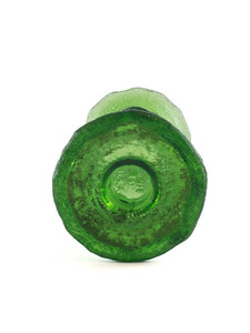 lot 100 image: EO Brody MCM Ringed, Textured Glass VaseCandle Holder #918, 7in.