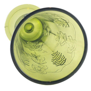 lot 106 image: Colony (Grapevine and Leaf) Harvest Green 10 Flower Vase Pattern Glass.